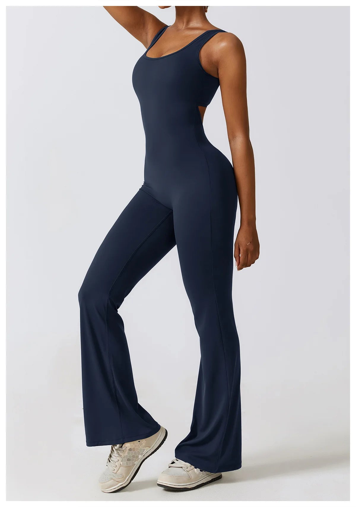 Sleeveless Flare Jumpsuit