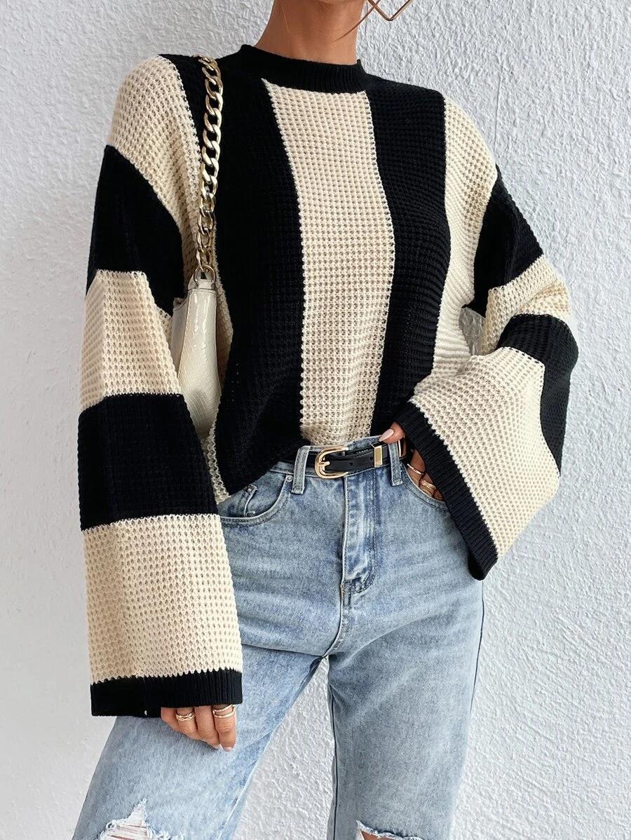 Long Sleeve Zebra Sweater