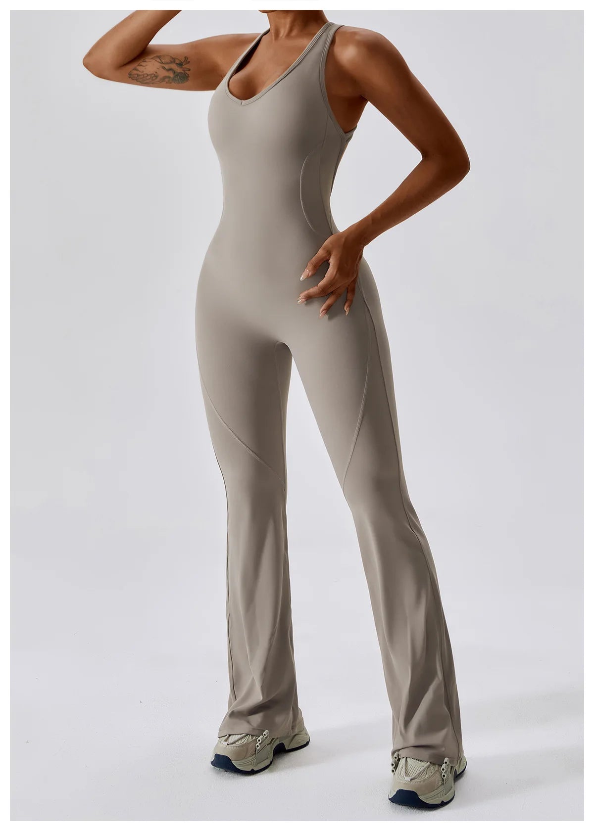 Sleeveless Flare Jumpsuit