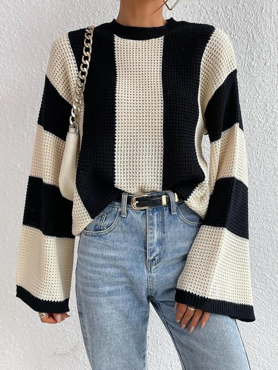 Long Sleeve Zebra Sweater