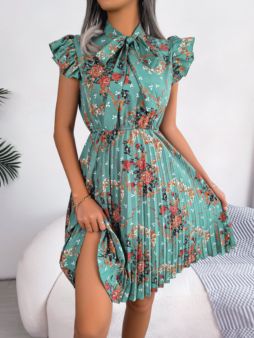 Floral Symphony Ensemble Dress