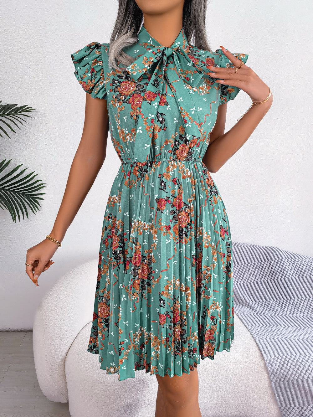 Floral Symphony Ensemble Dress