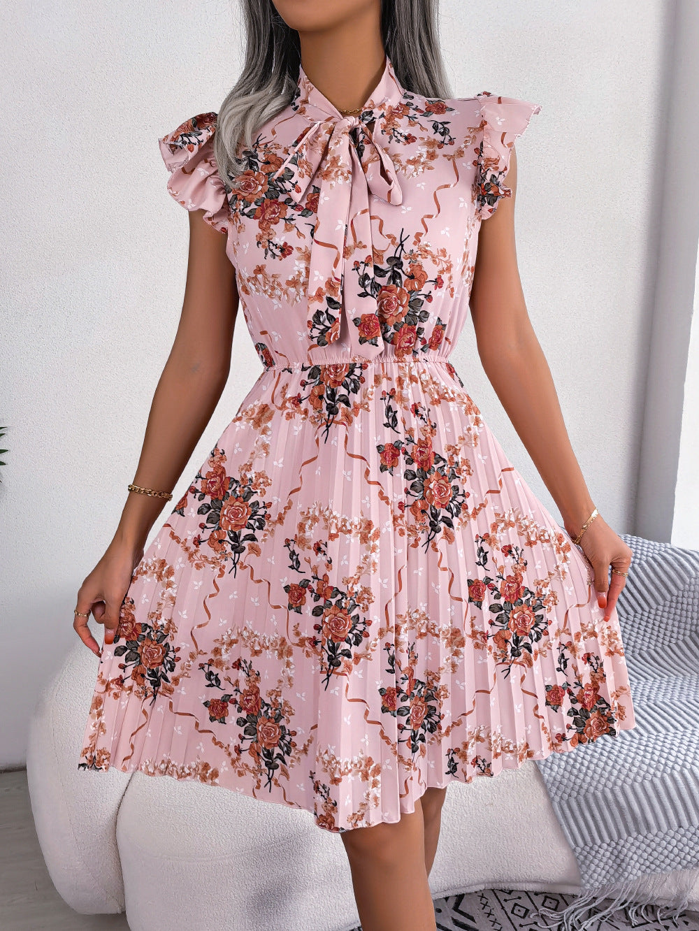 Floral Symphony Ensemble Dress