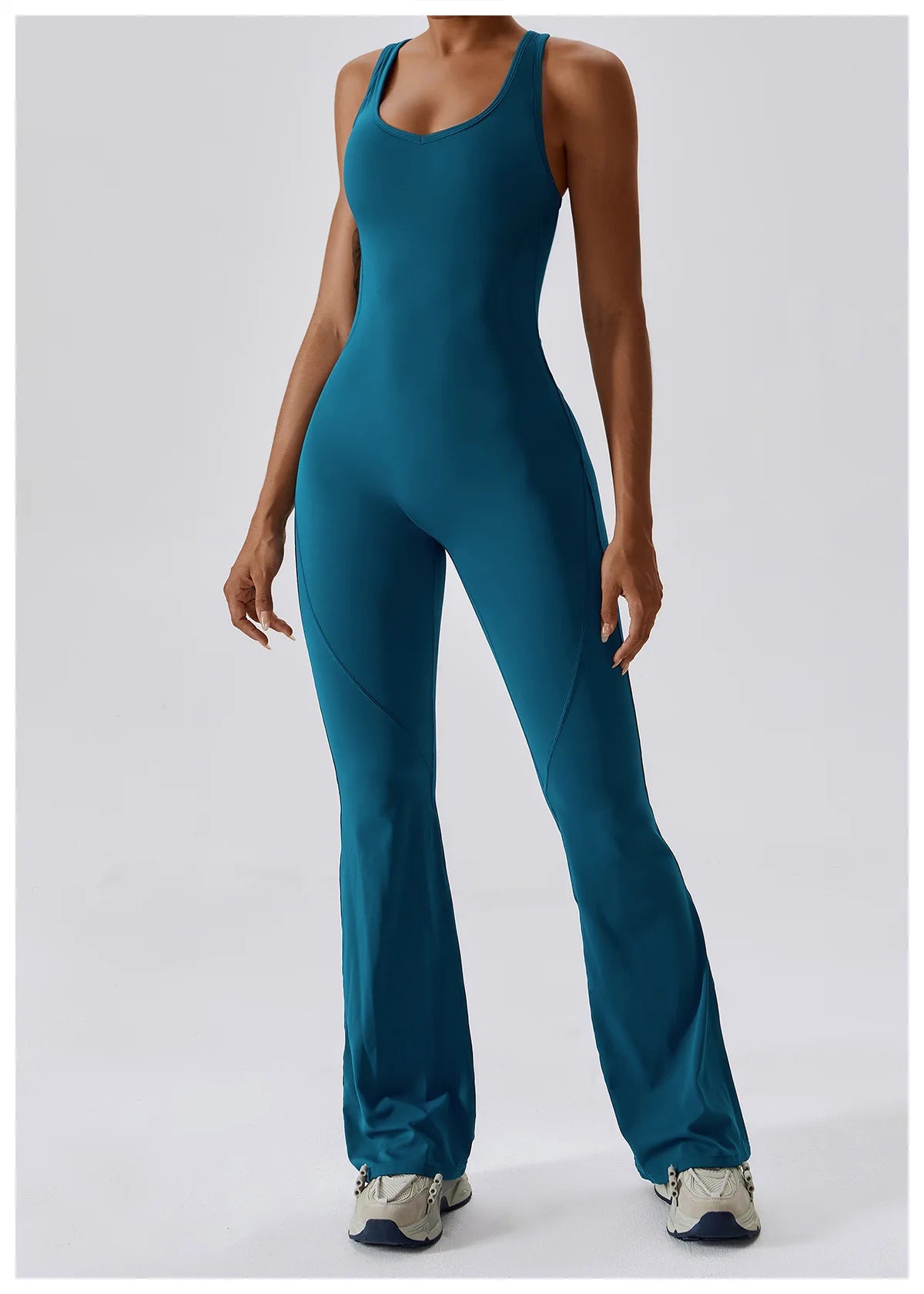 Sleeveless Flare Jumpsuit