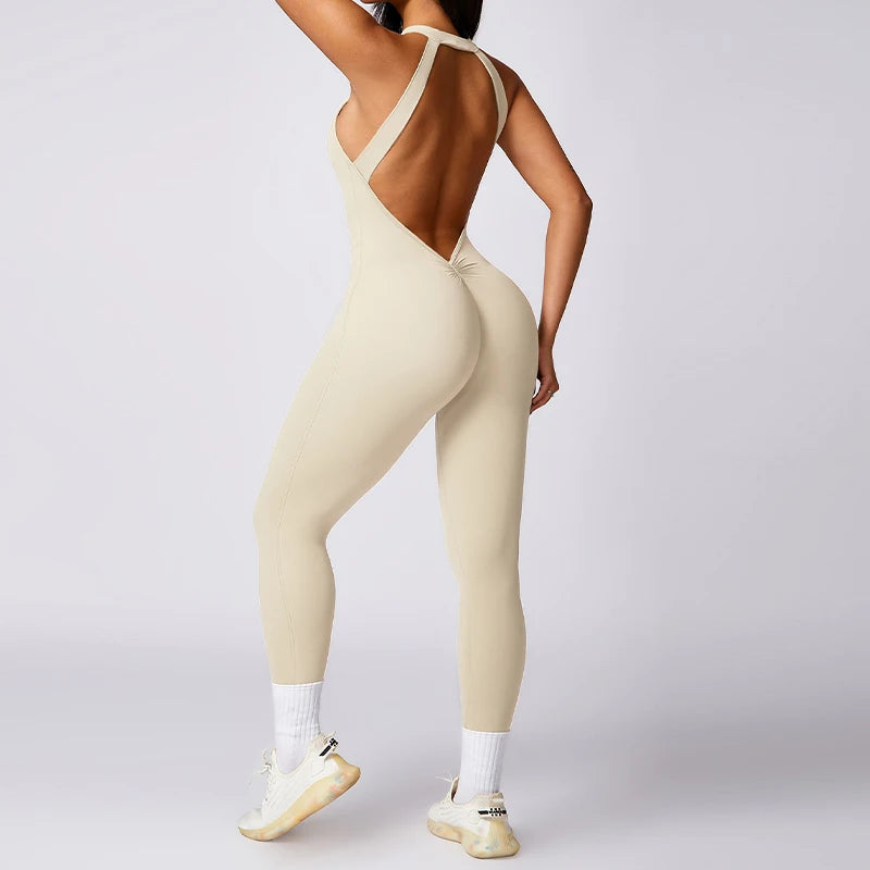 Backless Yoga Jumpsuit