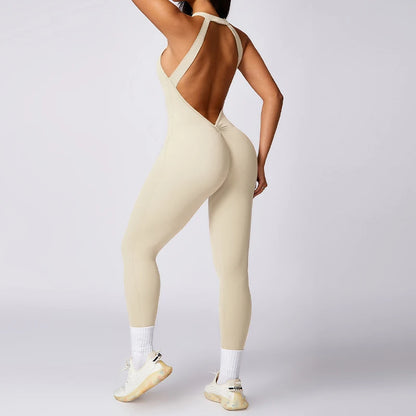 Backless Yoga Jumpsuit